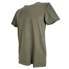 Camiseta Masculina Os Moiadeiros Manga Curta Verde Com Logo Oliva Ref:MC825