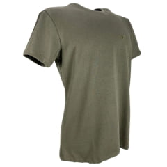Camiseta Masculina Os Moiadeiros Manga Curta Verde Com Logo Oliva Ref:MC825
