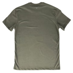 Camiseta Masculina Os Moiadeiros Verde Musgo Com Logo Longhorn Cinza Ref:MC887
