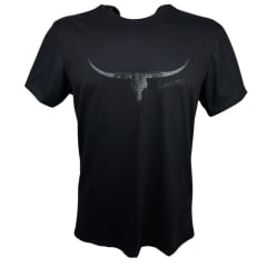 Camiseta Masculina Os Moiadeiros Preta M. Curta Com Logo Preto Brilhante REF: MC620