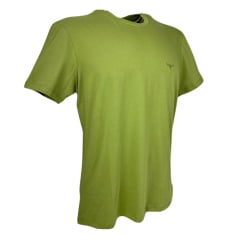 Camiseta Masculina Os Moiadeiros Verde Abacate Manga Curta Com Logo Bordada Ref.MC597