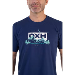 Camiseta Masculina Ox Horns Azul Marinho Estampada Ref:1387