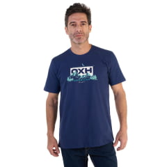 Camiseta Masculina Ox Horns Azul Marinho Estampada Ref:1387