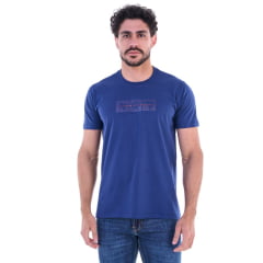 Camiseta Masculina Ox Horns Manga Curta Azul Marinho Logo Azul E Vermelho Ref:1876 Camiseta Masculina Ox Horns Manga Curta Azul Marinho Logo Azul E Vermelho Ref:1876