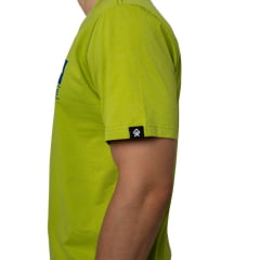 Camiseta Masculina Ox Horns Manga Curta Verde Limão Estampada Ref. 1741