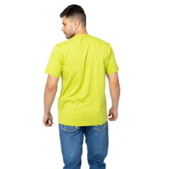 Camiseta Masculina Ox Horns Manga Curta Verde Limão Estampada Ref. 1741