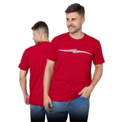 Camiseta Masculina Ox Horns Manga Curta Vermelha - R:1740