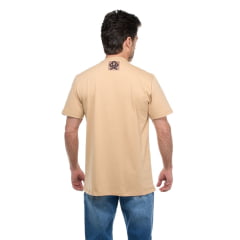 Camiseta Masculina Ox Horns Nude Manga Curta Com Logo Em Preto  REF: 1794