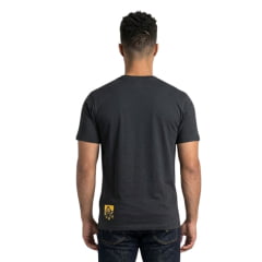 Camiseta Masculina Ox Horns Preta Com Estampa Amarela Ref:1884