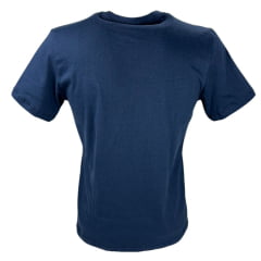 Camiseta Masculina Pura Raça Tema Farm Manga Curta Cor: Azul Marinho Com Estampa Trator Em Laranja Ref.07.085.0063