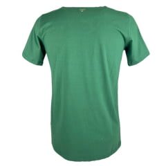 Camiseta Masculina Texas Farm Affinity Manga Curta Verde Bandeira Estampada Bege Ref:CM656