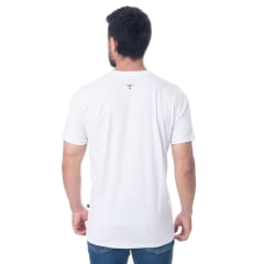 Camiseta Masculina Texas Farm Branca  Estampa Marrom - Ref. CM258