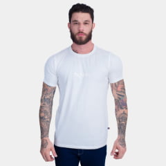 Camiseta Masculina Texas Farm Branca Manga Curta Com Logo Branco REF: CM617