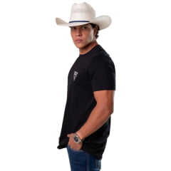 Camiseta Masculina Texas Farm Draw Preto Estampa Frente e Costas Ref:CM697