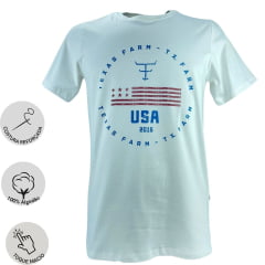 Camiseta Masculina Texas Farm Estampa Usa 2015 Ref:CM 270 - Escolha a cor