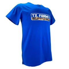 Camiseta Masculina Texas Farm Manga Curta Azul Royal Ref:CM389