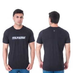 Camiseta Masculina Texas Farm Manga Curta Preto Ref:CM367
