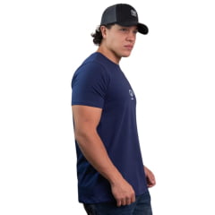 Camiseta Masculina Texas Farm Manga Curta Azul Marinho Com Logo Branco Ref:CME010