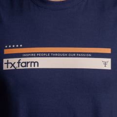 Camiseta Masculina Texas Farm Manga Curta Azul Marinho Ref:CM674