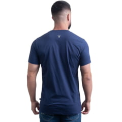 Camiseta Masculina Texas Farm Manga Curta Básica Azul Marinho Com Logo Pequeno Branco Ref.CM143