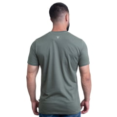 Camiseta Masculina Texas Farm Manga Curta Básica Verde Broto Com Logo Pequeno Branco Ref.CM143