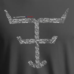 Camiseta Masculina Texas Farm Manga Curta Cinza Com Logo Em Branco Ref:CM683