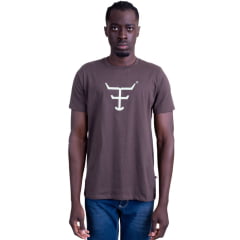 Camiseta Masculina Texas Farm Manga Curta Marrom Café/Caqui  Ref.CM589