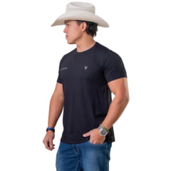 Camiseta Masculina Texas Farm Manga Curta Preta Com Estampa Pequena Off White - Ref:CM710