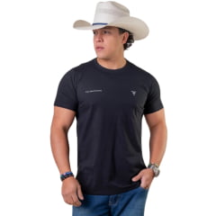 Camiseta Masculina Texas Farm Manga Curta Preta Com Estampa Pequena Off White - Ref:CM710