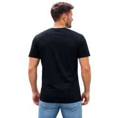 Camiseta Masculina Texas Farm Manga Curta Preta Com Logo Amarela Ref:CM618
