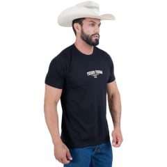 Camiseta Masculina Texas Farm Manga Curta Preto Com Logo Branco Ref:CM633