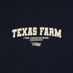 Camiseta Masculina Texas Farm Manga Curta Preto Com Logo Branco Ref:CM633