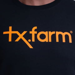 Camiseta Masculina Texas Farm Manga Curta Preto Com Logo Caramelo Ref:CM258