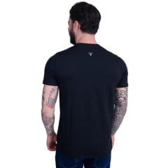 Camiseta Masculina Texas Farm Manga Curta Preto Logo Branco - REF:CM583