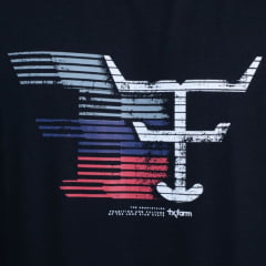 Camiseta Masculina Texas Farm Manga Curta Preto Logo Branco - REF:CM583