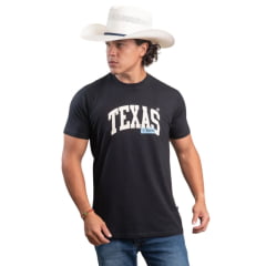 Camiseta Masculina Texas Farm Manga Curta Preto Logo Off White - REF:CM679