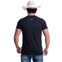 Camiseta Masculina Texas Farm Manga Curta Preto Com Logo Off White Ref:CM589