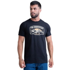 Camiseta Masculina Texas Farm Manga Curta Preto Logo The Countryside Bege/Caramelo - REF:CM599