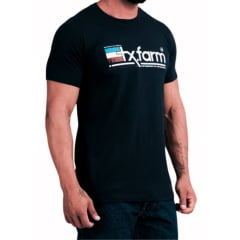 Camiseta Masculina Texas Farm Manga Curta Preto Logo Branca Ref:CM643