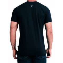 Camiseta Masculina Texas Farm Manga Curta Preto Logo Branca Ref:CM643