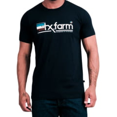 Camiseta Masculina Texas Farm Manga Curta Preto Logo Branca Ref:CM643