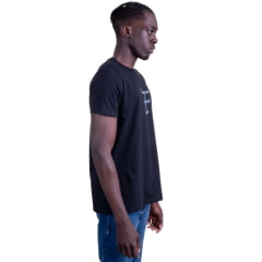 Camiseta Masculina Texas Farm Manga Curta Preto Logo Chumbo Ref:CM589