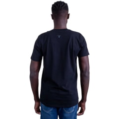Camiseta Masculina Texas Farm Manga Curta Preto Logo Chumbo Ref:CM589