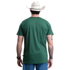 Camiseta Masculina Texas Farm Manga Curta Verde Bandeira Com Aplicação Bandeira Ref:CM626