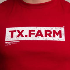 Camiseta Masculina Texas Farm Manga Curta Vermelho Bordo Com Estampa Off White Ref:CM684