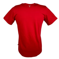 Camiseta Masculina Texas Farm Manga Curta Vermelho Com Estampa Creme Ref.CM570