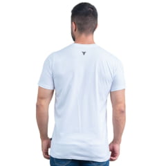 Camiseta Masculina Texas Farm Off White Manga Curta Com Logo Pequeno Em Preto Ref.CM358