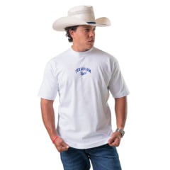 Camiseta Masculina Texas Farm Oversized Branco Estampa Sela Brasil Nas Costas Ref:CM0001 COPA 2026