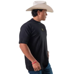 Camiseta Masculina Texas Farm Oversized Preto Estampa Verde E Ouro Nas Costas Ref:CM0003 COPA 2026
