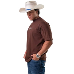 Camiseta Masculina Texas Farm Oversized Terra Nossa Marrom Café Estampa Bandeira Do Brasil Nas Costas Ref:CM0004 COPA 2026